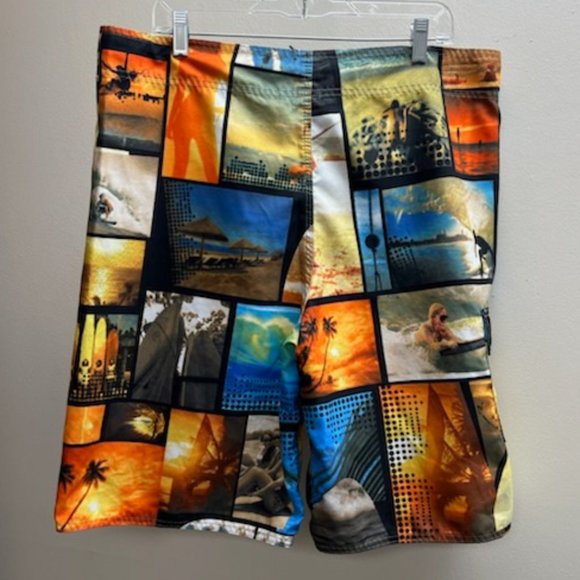 Clothin Board Shorts 36 Waist Surf Print - Picture 2 of 7